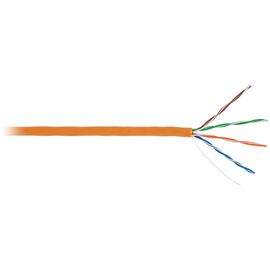 EC-UU004-5E-LSZH-OR кабель NETLAN U/UTP 4 пары, Кат.5e, внутренний, LSZH, одножильный, 100МГц (305 м/бухта)