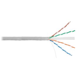 NKL 4140A-GY Кабель NIKOLAN U/UTP, 4 пары, кат.6, 23 AWG, внутренний, PVC, (305 м/бухта)