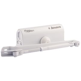 НОРА-М 430 F ISPARUS фиксация (от 50 до 110кг) доводчик морозостойкий (белый); материал корпуса силумин; от -45 °С до +60 °С