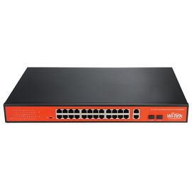 WI-PS526G порты 24 PoE FE + 2 Combo GE/SFP сетевой коммутатор Wi-Tek
