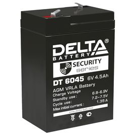 Аккумулятор свинцово-кислотный Delta DT 6045 (6V, 4.5A)