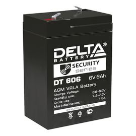 Аккумулятор свинцово-кислотный Delta DT 606 (6V, 6A)