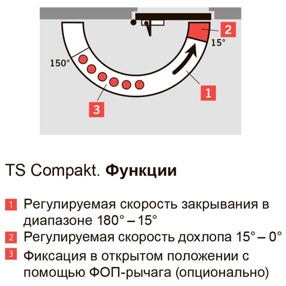 TS Compakt доводчик дверной  (коричневый)TS Compakt доводчик дверной  (коричневый)[image_num]