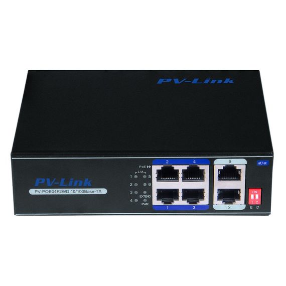 PV-POE04F2WD PV-Link (ver.2066) 6 портовый коммутаторPV-POE04F2WD PV-Link (ver.2066) 6 портовый коммутатор[image_num]