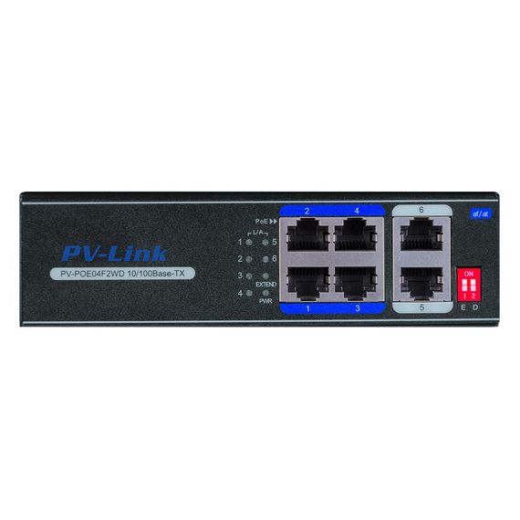 PV-POE04F2WD PV-Link (ver.2066) 6 портовый коммутаторPV-POE04F2WD PV-Link (ver.2066) 6 портовый коммутатор[image_num]