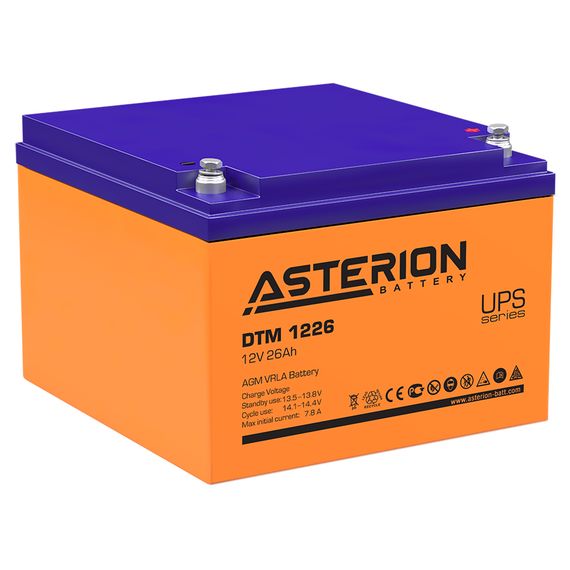 Аккумулятор ASTERION DTM 1226 NC (12В/26Ач)