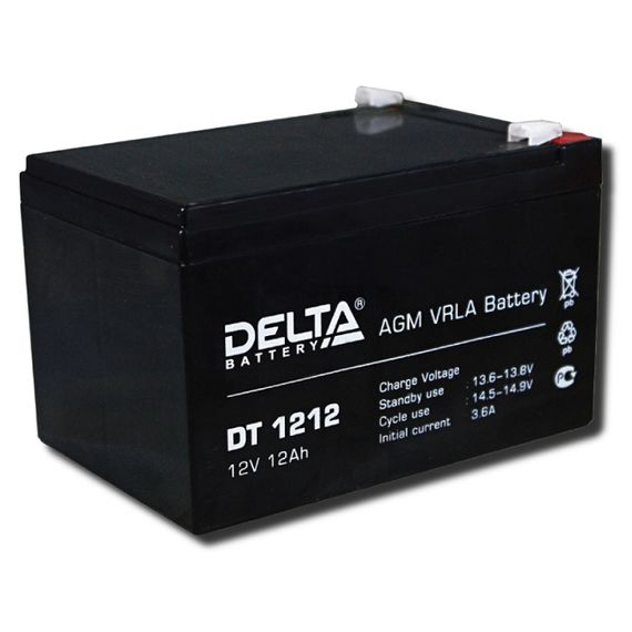 Аккумулятор Delta DT 1212 (12В/12Ач)