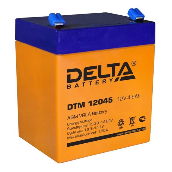 Аккумулятор Delta DTM 12045 (12В/4,5Ач)