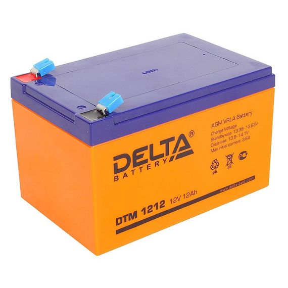 Аккумулятор Delta DTM 1212 (12В/12Ач)