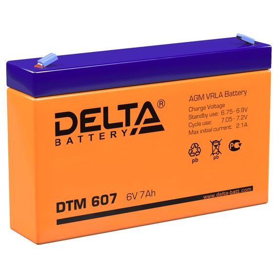 Аккумулятор Delta DTM 607 герметичный свинцово-кислотный