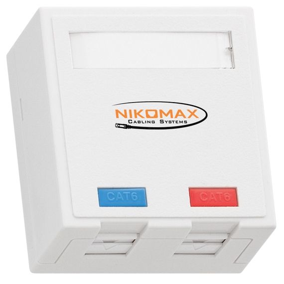 NMC-MB2P-ST-WT корпус настенной розетки на 2 порта