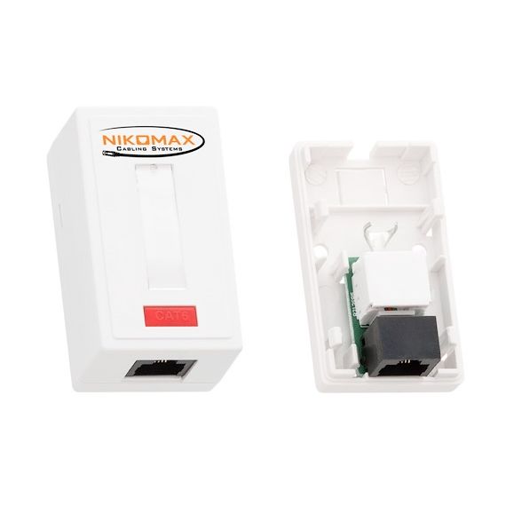 NMC-WO1UD2-WT настенная розетка NIKOMAX Кат.5e