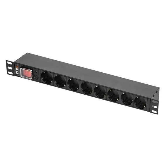 TLK-RSC08-MTF-01-BK блок электрических розеток 19", 10 А.